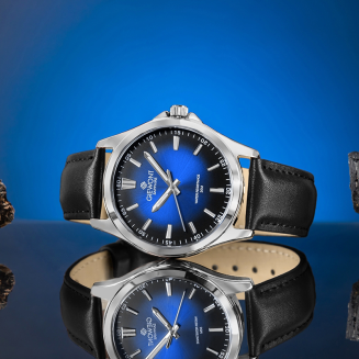 Zegarek Męski Giewont Elegance Sapphire Czarno Niebieski GW5160-A3 - 5