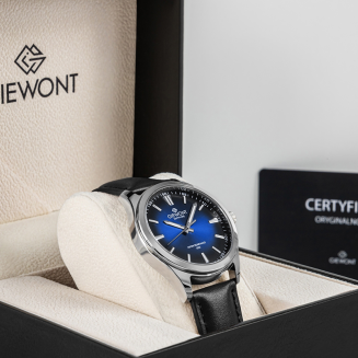 Zegarek Męski Giewont Elegance Sapphire Czarno Niebieski GW5160-A3 - 7