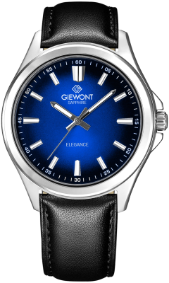Zegarek Męski Giewont Elegance Sapphire Czarno Niebieski GW5160-A3