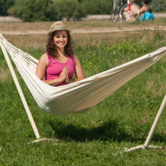 La Siesta Modesta latte single hammock - 9