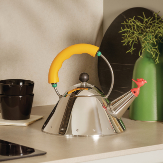Czajnik z gwizdkiem Alessi 9093 1l żółty z pomarańczowym gwizdkiem - 3