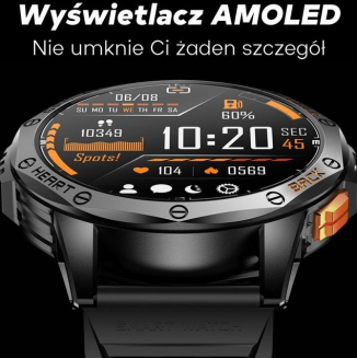 Smartwatch Męski GRAVITY GPS GT24-2 Czarny Pasek Silikonowy + Biały Pasek Silikonowy - 16