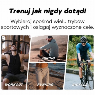 Smartwatch Męski GRAVITY GPS GT24-2 Czarny Pasek Silikonowy + Biały Pasek Silikonowy - 17