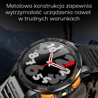 Smartwatch Męski GRAVITY GPS GT24-2 Czarny Pasek Silikonowy + Biały Pasek Silikonowy - 20