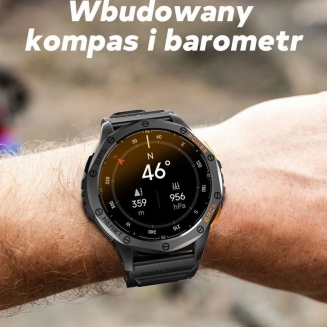 Smartwatch Męski GRAVITY GPS GT24-2 Czarny Pasek Silikonowy + Biały Pasek Silikonowy - 21