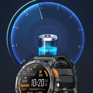 Smartwatch Męski GRAVITY GPS GT24-2 Czarny Pasek Silikonowy + Biały Pasek Silikonowy - 22