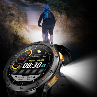 Smartwatch Męski GRAVITY GPS GT24-2 Czarny Pasek Silikonowy + Biały Pasek Silikonowy - 23