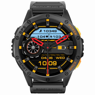 Smartwatch Męski GRAVITY GPS GT24-2 Czarny Pasek Silikonowy + Biały Pasek Silikonowy - 2