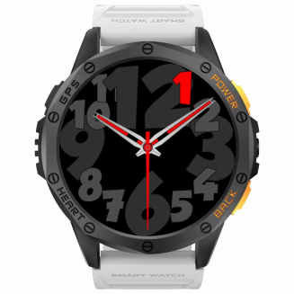 Smartwatch Męski GRAVITY GPS GT24-2 Czarny Pasek Silikonowy + Biały Pasek Silikonowy - 3