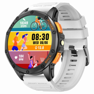 Smartwatch Męski GRAVITY GPS GT24-2 Czarny Pasek Silikonowy + Biały Pasek Silikonowy - 5