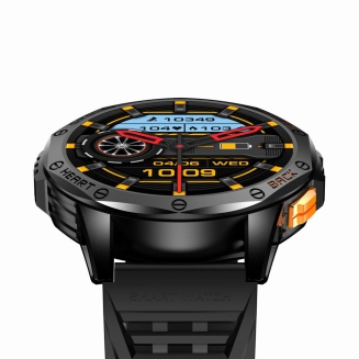 Smartwatch Męski GRAVITY GPS GT24-2 Czarny Pasek Silikonowy + Biały Pasek Silikonowy - 6