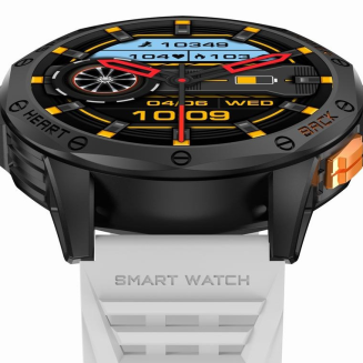 Smartwatch Męski GRAVITY GPS GT24-2 Czarny Pasek Silikonowy + Biały Pasek Silikonowy - 7