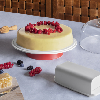 Alessi Mattina red cake stand - 4