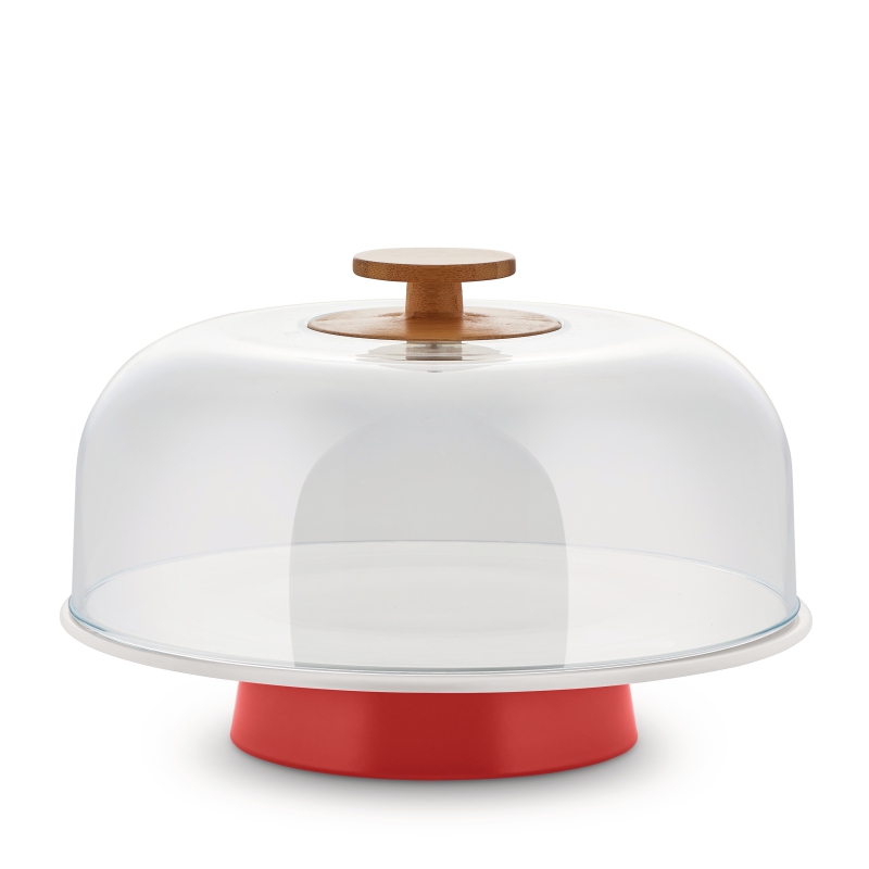 Alessi Mattina red cake stand