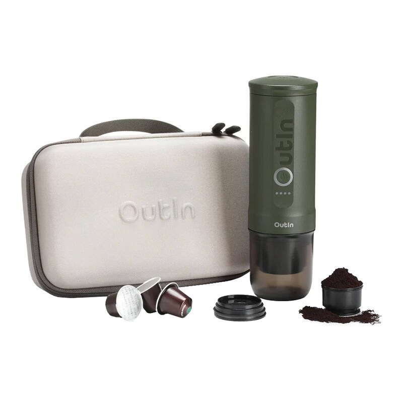 Ekspres do kawy OUTIN Nano 7500mAh + etui (zielony)