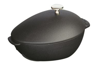 Garnek żeliwny owalny małż Staub - 2 ltr, Czarny | BESTSELLER
