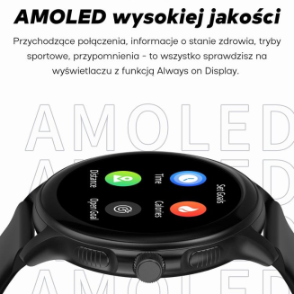 Smartwatch Damski GRAVITY GT12-2 Granatowy Pasek Silikonowy + Czarna Bransoleta - 13