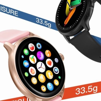 Smartwatch Damski GRAVITY GT12-2 Granatowy Pasek Silikonowy + Czarna Bransoleta - 14