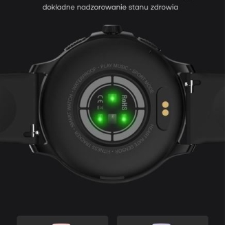 Smartwatch Damski GRAVITY GT12-2 Granatowy Pasek Silikonowy + Czarna Bransoleta - 20