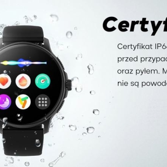 Smartwatch Damski GRAVITY GT12-2 Granatowy Pasek Silikonowy + Czarna Bransoleta - 22