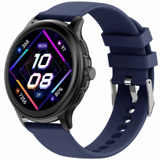 Smartwatch Damski GRAVITY GT12-2 Granatowy Pasek Silikonowy + Czarna Bransoleta - 2