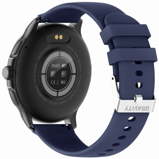 Smartwatch Damski GRAVITY GT12-2 Granatowy Pasek Silikonowy + Czarna Bransoleta - 9