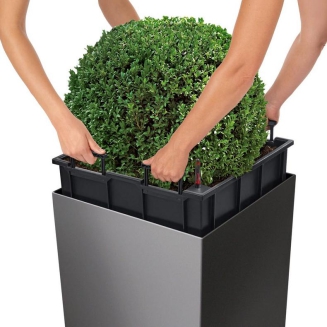 Lechuza Cube Premium 40 red gloss flowerpot - 4