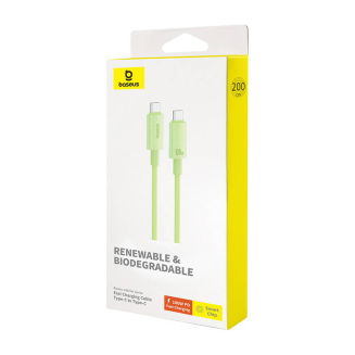 Kabel szybko ładujący Baseus USB-C do USB-C Habitat Series 100W, 2m (zielony) - 8