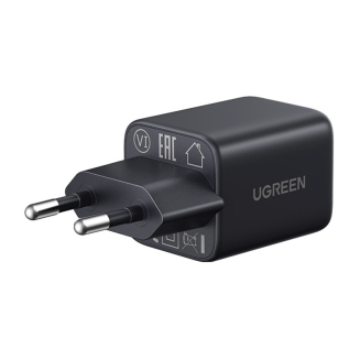 Ładowarka sieciowa Ugreen X514 USB + USB-C, GaN, 20W (czarna) - 3