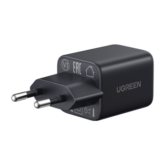  Ugreen X514 USB + USB-C, GaN, 20W Wall Charger (Black) - 3