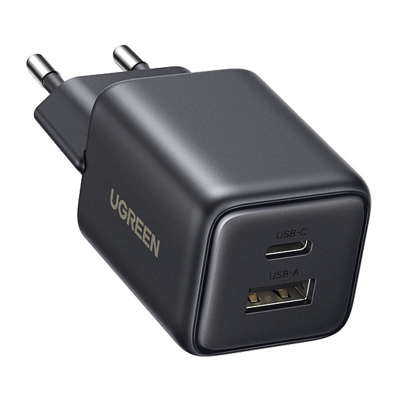 Ładowarka sieciowa Ugreen X514 USB + USB-C, GaN, 20W (czarna)
