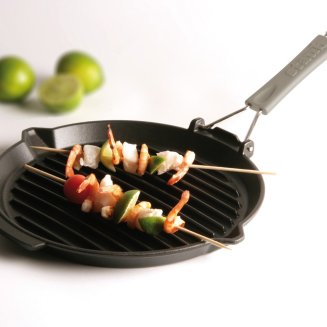 Żeliwna patelnia grillowa Staub ze składaną rączką 27 cm - 4