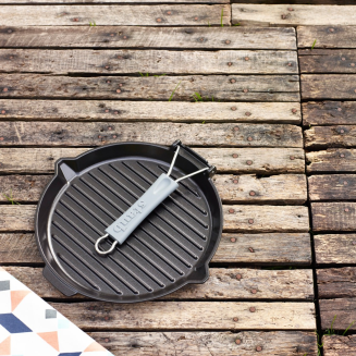 Żeliwna patelnia grillowa Staub ze składaną rączką 27 cm - 6