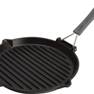 Żeliwna patelnia grillowa Staub ze składaną rączką 27 cm - 2
