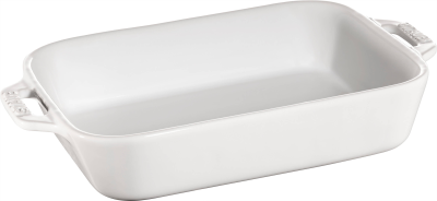  Staub rectangular ceramic platter - 400 ml, white