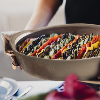 Naczynie żaroodporne Emile Henry 41 x 26 cm kremowe - 4