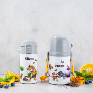 Dziecięcy kubek termiczny Zwilling Thermo Dinos Biały 380 ml - 6