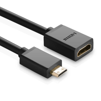  UGREEN Mini HDMI-HDMI Adapter 22cm (Black) - 2