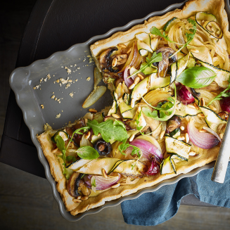 Naczynie do tarty Emile Henry 24x34 cm kremowe - 2