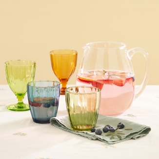  Set of 6 Rose&Tulipani Amami Blue glasses 300 ml - 2