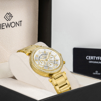 Zegarek Damski Giewont Sapphire Złoto Srebrny GW3380-B2 - 9