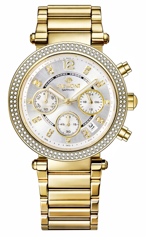 Zegarek Damski Giewont Sapphire Złoto Srebrny GW3380-B2