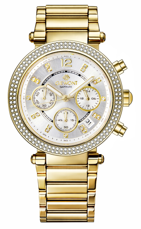 Zegarek Damski Giewont Sapphire Złoto Srebrny GW3380-B2