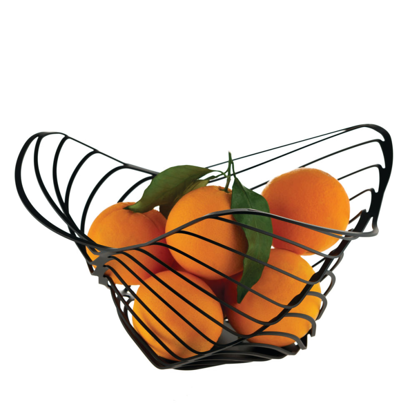 Alessi Trinity fruit platter, black, 33x16 cm