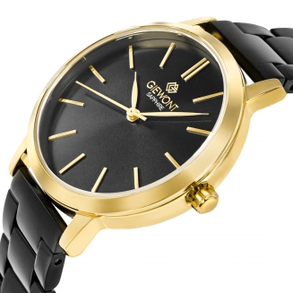 Zegarek Damski Giewont Sapphire Złoto Czarny GW2360-B4 - 2