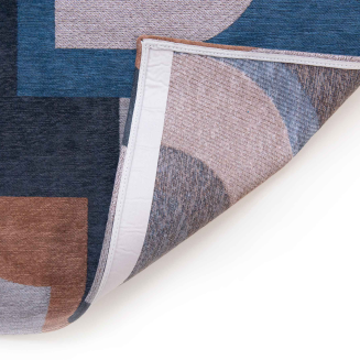 Okrągły dywan Louis de Poortere Nuance Module camel blue - 2