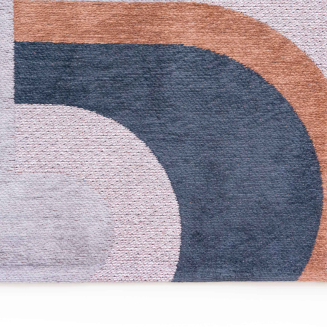 Okrągły dywan Louis de Poortere Nuance Module camel blue - 6