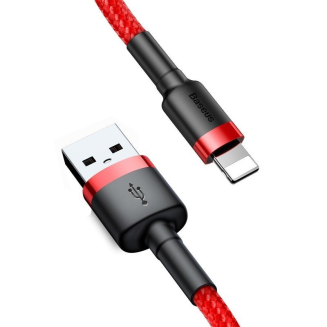 Kabel Lightning USB Baseus Cafule 2A 3m (czerwony) - 2