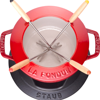 Zestaw do fondue Staub - 16 cm, Czerwony - 2