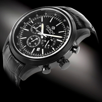 Zegarek Męski Giewont Chronograph Sapphire Czarny GW7650-A4 - 2